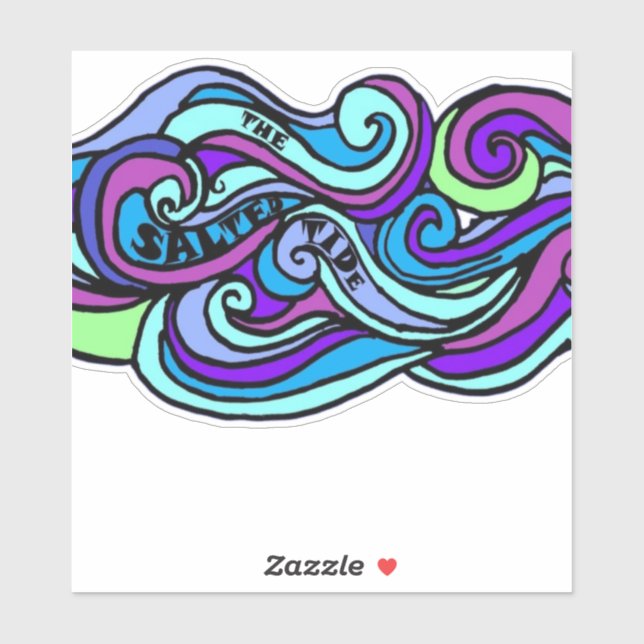 Gesalzenes Tide, maßgeschneidert Vinyl Sticker (Blatt)