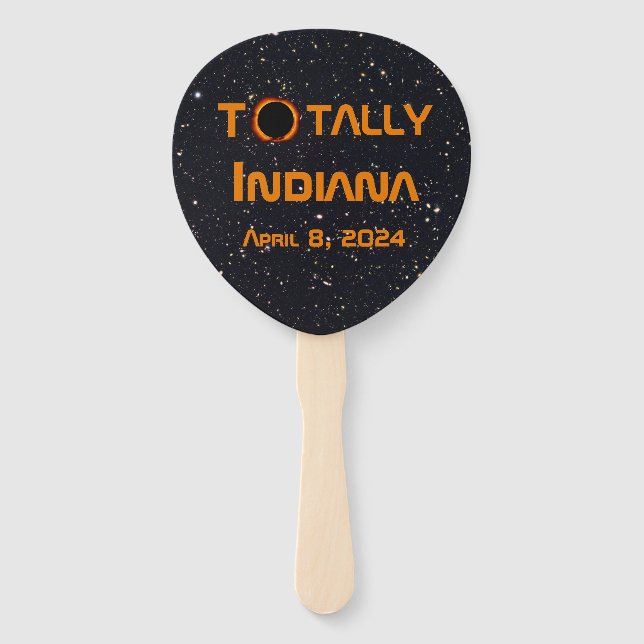 Gesamt Indiana 2024 Solar Eclipse Fächer (Vorderseite)