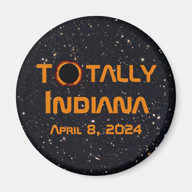 Gesamt Indiana 2024 Solar Eclipse Magnet (Vorne)