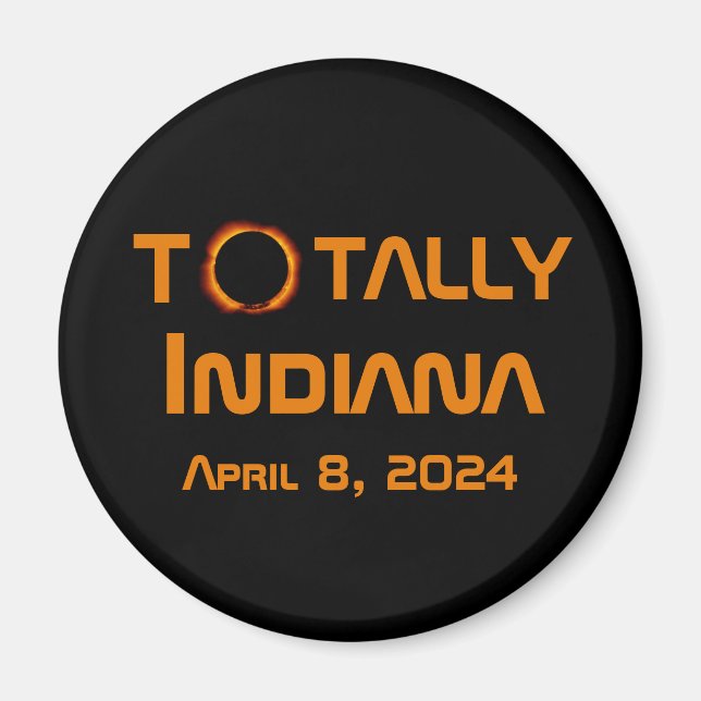Gesamt Indiana 2024 Solar Eclipse Magnet (Vorne)