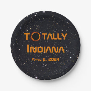 Gesamt Indiana 2024 Solar Eclipse Pappteller