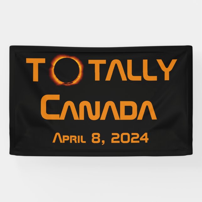 Gesamt Kanada 2024 Solar Eclipse Banner (Horizontal)