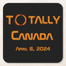 Gesamt Kanada 2024 Solar Eclipse Rechteckiger Pappuntersetzer