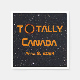 Gesamt Kanada 2024 Solar Eclipse Serviette