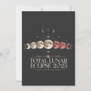 Gesamt Lunar Eclipse 2025 Astronomie NordwestUSA Feiertagskarte