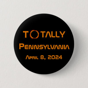Gesamt Pennsylvania 2024 Solar Eclipse Button