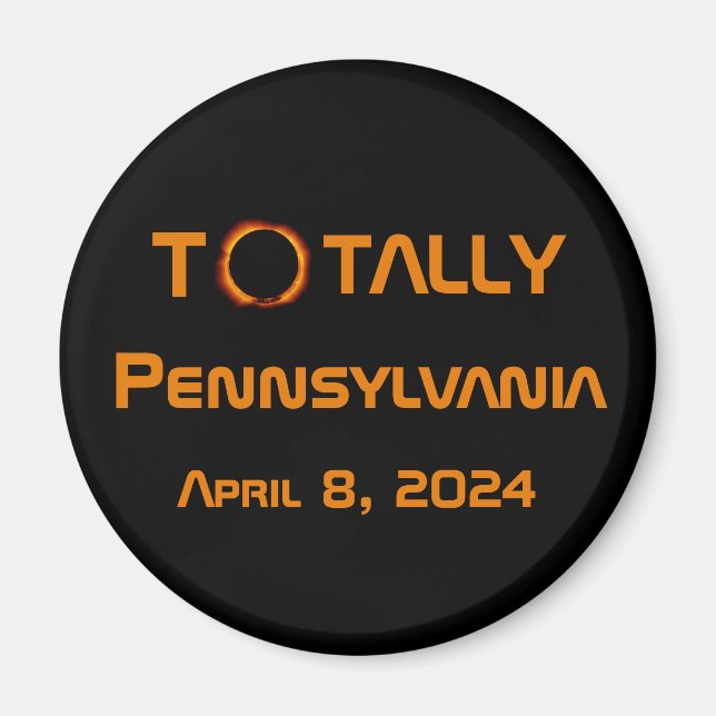 Gesamt Pennsylvania 2024 Solar Eclipse Magnet (Vorne)