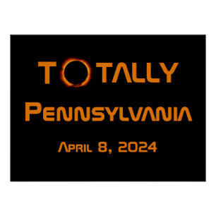 Gesamt Pennsylvania 2024 Solar Eclipse Poster