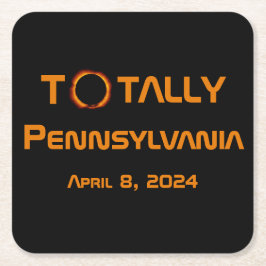 Gesamt Pennsylvania 2024 Solar Eclipse Rechteckiger Pappuntersetzer