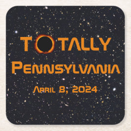 Gesamt Pennsylvania 2024 Solar Eclipse Rechteckiger Pappuntersetzer