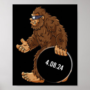 Gesamt Solar Eclipse 04.08.2024 Bigfoot Fun Boys G Poster