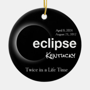 Gesamt Solar Eclipse 2017 2024 - kentucky Keramik Ornament