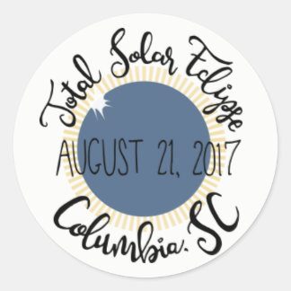 Gesamt Solar Eclipse 2017 Columbia SC Rundaufklebe Runder Aufkleber