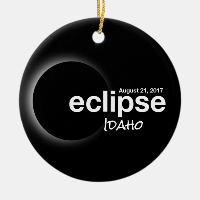 Gesamt Solar Eclipse 2017 - Idaho Keramikornament (Vorne)