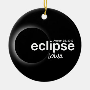 Gesamt Solar Eclipse 2017 - Iowa Keramikornament
