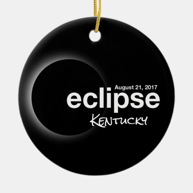 Gesamt Solar Eclipse 2017 - Kentucky Keramik Ornament (Vorne)