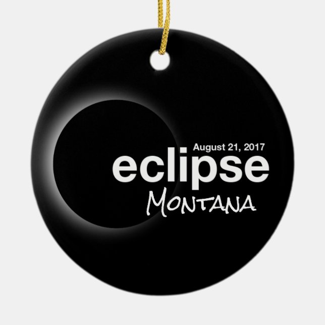 Gesamt Solar Eclipse 2017 - Montana Keramikornament (Vorne)