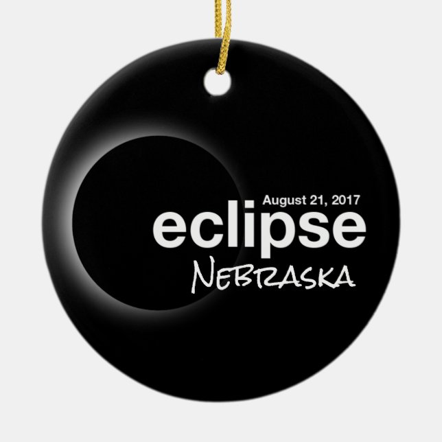 Gesamt Solar Eclipse 2017 - Nebraska Keramikornament (Vorne)