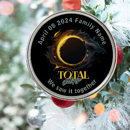 Gesamt Solar Eclipse 2024 April 8 Keepake Geschenk Ornament Aus Metall