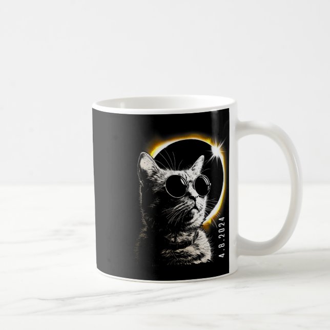 Gesamt Solar Eclipse 2024 Brillen April 8 Männer F Kaffeetasse (Rechts)