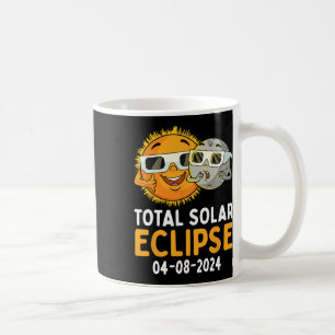 Gesamt Solar Eclipse 2024 Brillen Spaß Sonnenmond Kaffeetasse