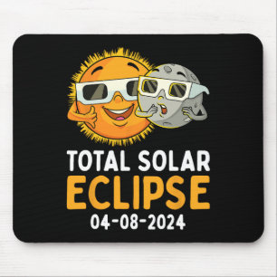 Gesamt Solar Eclipse 2024 Brillen Spaß Sonnenmond Mousepad