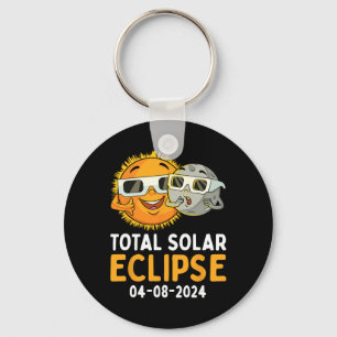 Gesamt Solar Eclipse 2024 Brillen Spaß Sonnenmond Schlüsselanhänger
