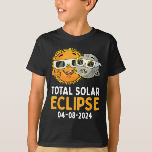 Gesamt Solar Eclipse 2024 Brillen Spaß Sonnenmond T-Shirt