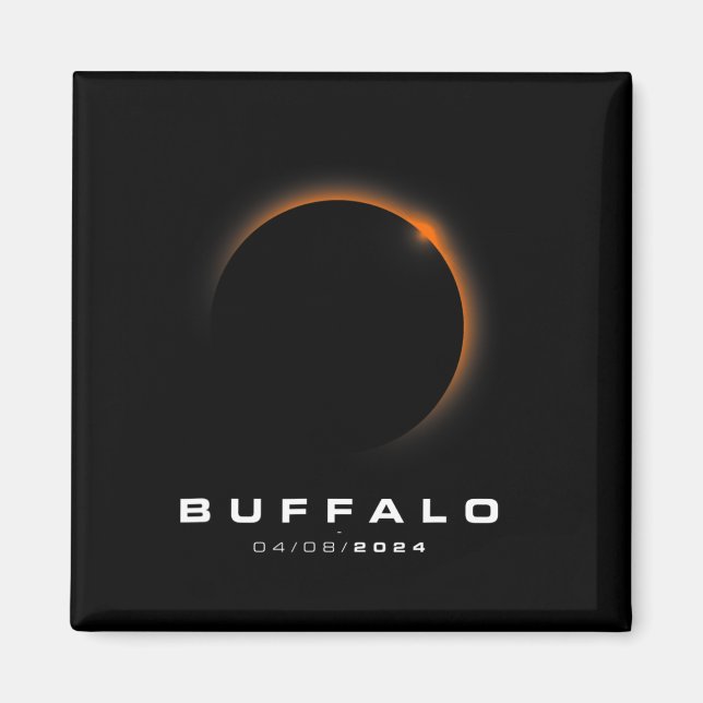 Gesamt Solar Eclipse 2024 - Buffalo Solar Eclipse Magnet (Vorne)