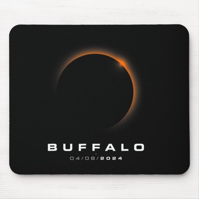 Gesamt Solar Eclipse 2024 - Buffalo Solar Eclipse Mousepad (Vorne)