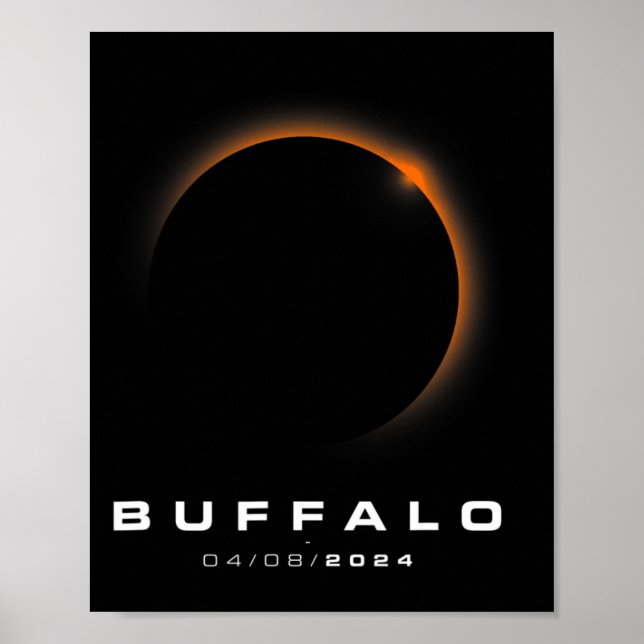 Gesamt Solar Eclipse 2024 - Buffalo Solar Eclipse Poster (Vorne)