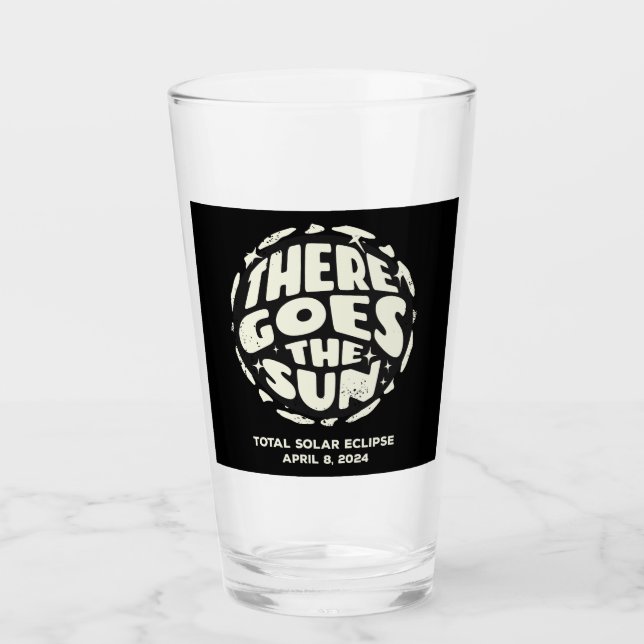 Gesamt Solar Eclipse 2024 Es geht um die Sonne Glas (Vorderseite)