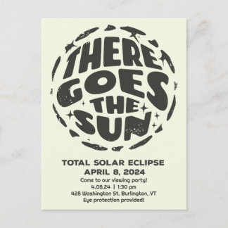 Gesamt Solar Eclipse 2024 Es geht um die Sonne Postkarte