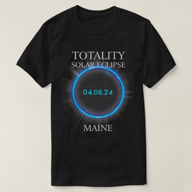 Gesamt Solar Eclipse 2024 Maine 040824 Astronomie  T-Shirt (Design vorne)
