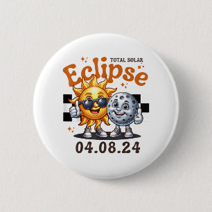Gesamt Solar-Eclipse 2024 Niedliche Solar-Eclipse- Button