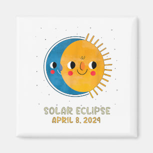 Gesamt Solar-Eclipse 2024 Niedliche Solar-Eclipse- Magnet