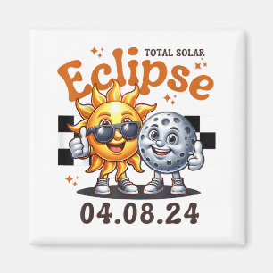 Gesamt Solar-Eclipse 2024 Niedliche Solar-Eclipse- Magnet