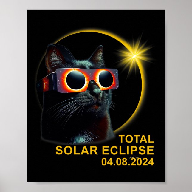Gesamt Solar-Eclipse 2024 Niedliche Solar-Eclipse- Poster (Vorne)