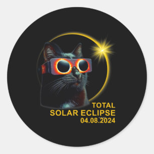 Gesamt Solar-Eclipse 2024 Niedliche Solar-Eclipse- Runder Aufkleber