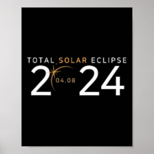 Gesamt Solar Eclipse 2024 Nordamerikanische Tour 4 Poster