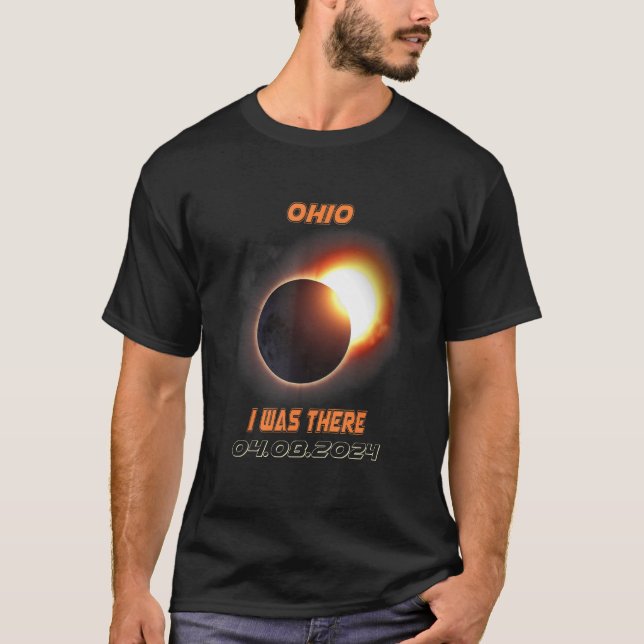 Gesamt Solar Eclipse 2024 Ohio T-Shirt (Vorderseite)