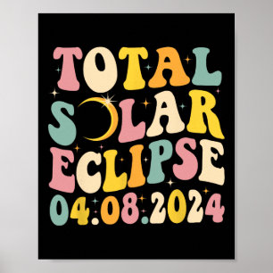 Gesamt Solar Eclipse 2024 Retro Solar Eclipse Men Poster