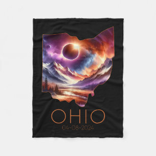 Gesamt Solar Eclipse 2024 Staat Ohio Totality Apri Fleecedecke