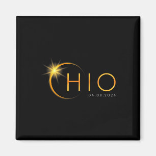 Gesamt Solar Eclipse 2024 Staat Ohio Totality Apri Magnet