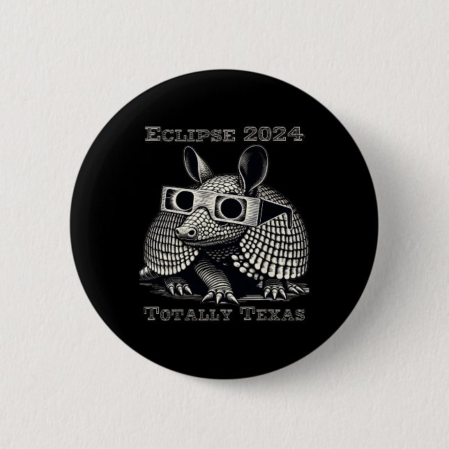 Gesamt Solar Eclipse 2024 Texas Button (Vorderseite)