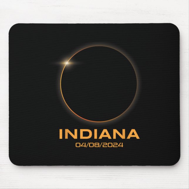 Gesamt Solar Eclipse 2024 Totality Indiana Mousepad (Vorne)
