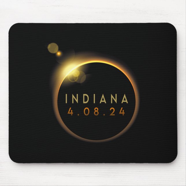 Gesamt Solar Eclipse 2024 Totality Indiana Mousepad (Vorne)