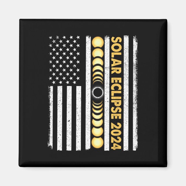 Gesamt Solar Eclipse 2024 Totality Phases US Ameri Magnet (Vorne)