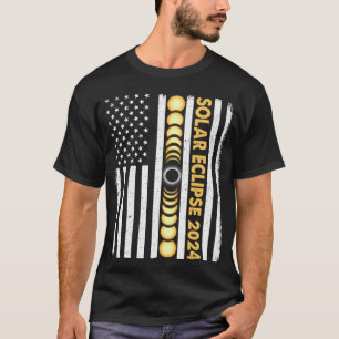 Gesamt Solar Eclipse 2024 Totality Phases US Ameri T-Shirt
