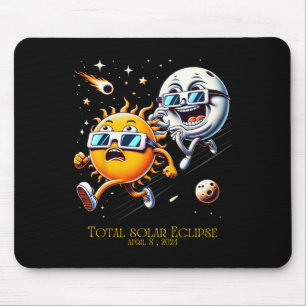Gesamt Solar Eclipse 8-4-2024 Sun Flees Moon Eclip Mousepad